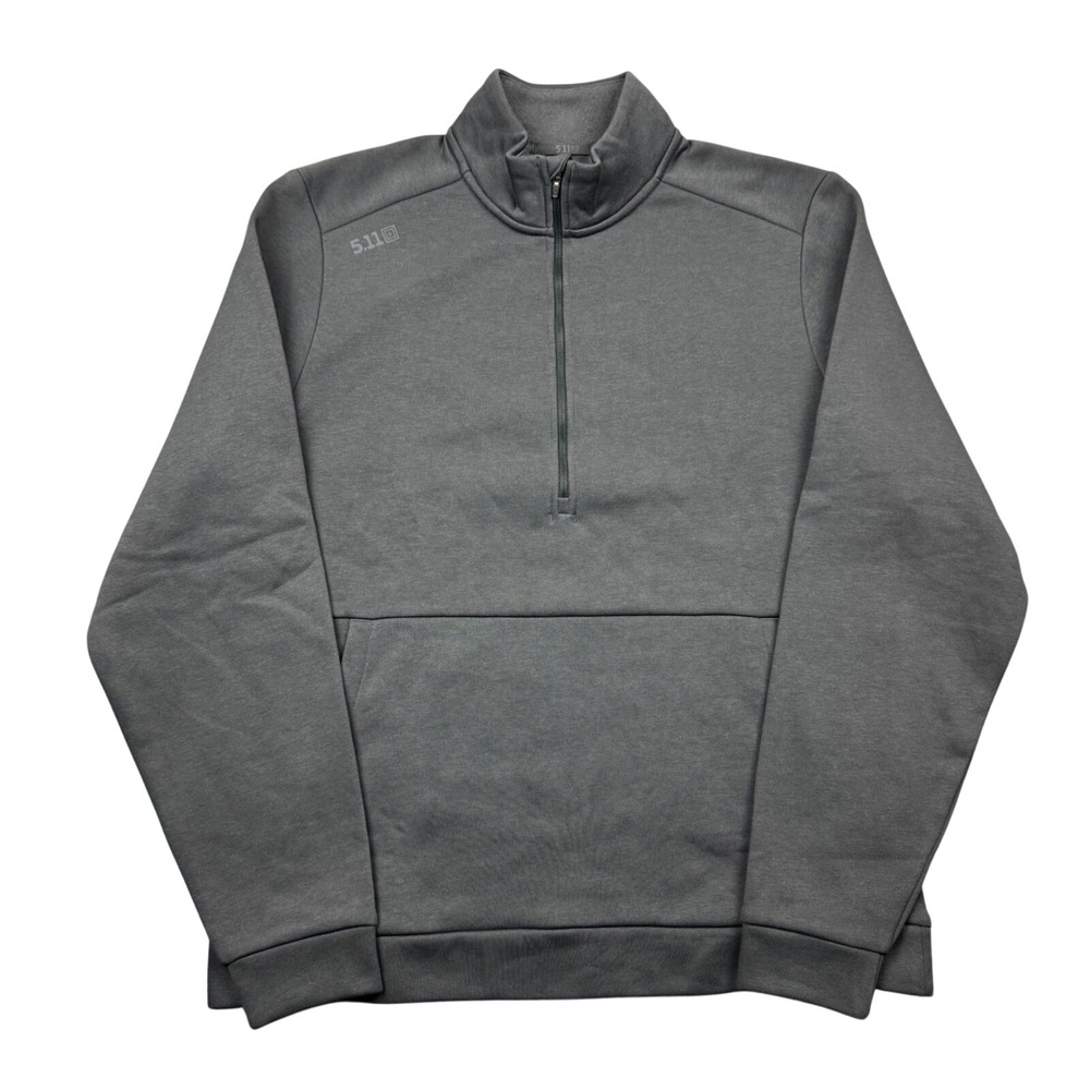 5.11 Tactical PT-R Arrive 1/4 Zip Pullover Fleece Men Large Grey Sweatshirt
